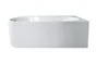 Baignoire semi-îlot l.75 x L.160 cm, blanc Sophia version droite, BALNEO
