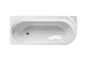 Baignoire semi-îlot l.75 x L.160 cm, blanc Sophia version gauche, BALNEO