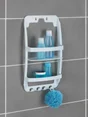 Etagere de bain / douche blanc a suspendre