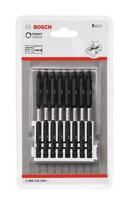 Lot de 8 embouts de vissage Impact Control, BOSCH, 110mm 4xt20 4xt25