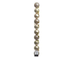 Boule Noel polystyrene d6cm perle brillant/mat/paillettes lot de 10