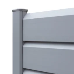 Lame persiennée pvc à emboîter CLEA persienne gris, L.150 x H.16 cm x Ep.30 mm