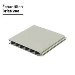 Lame pleine pvc à emboîter CLEA gris clair, L.150 x H.20 cm x Ep.2.4 mm