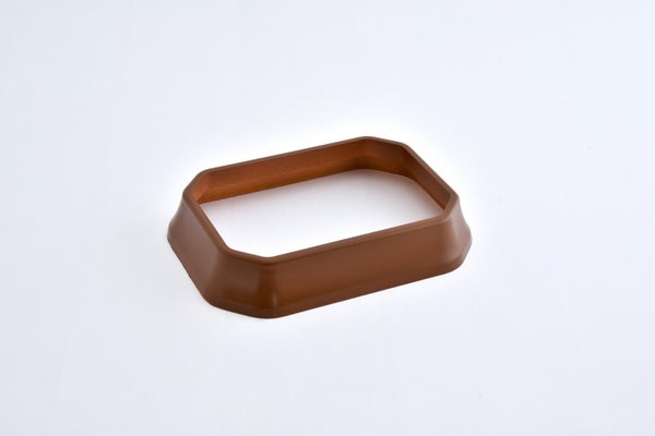 Embase pour poteau pvc texturé CLEA marron, H.1 cm
