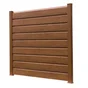 Chapeau pour poteau pvc texturé CLEA marron, H.1 x l.6 x P.9 cm