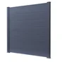 Poteau pvc texturé CLEA gris 7016, l.6 x P.9 x H.230 cm