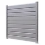 Lame persiennée pvc texturé à emboîter CLEA gris, L.150 x H.16 cm x Ep.30 mm