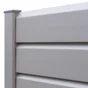 Lame persiennée pvc texturé à emboîter CLEA gris, L.150 x H.16 cm x Ep.30 mm