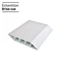 Lame persiennée pvc texturé à emboîter CLEA gris, L.150 x H.16 cm x Ep.30 mm