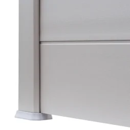 Poteau pvc texturé CLEA gris, l.6 x P.9 x H.230 cm