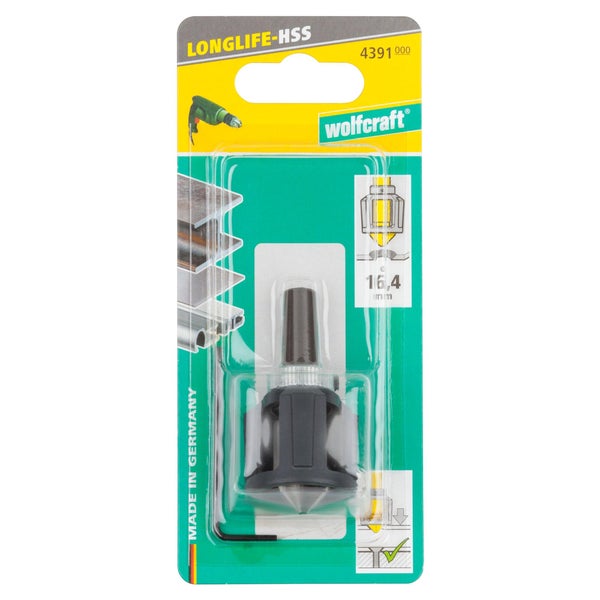 Fraisoir HSS diamètre jusqu'à 16,5 mm WOLFCRAFT 4391000