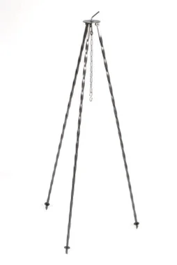 Tripod et grill en acier inoxydable, BUSCHBECK, pour brasero de 60 cm