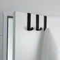 Crochet pour salle de bains pour porte simple, Lift, noir