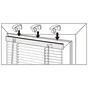 Lot de 3 supports de fixation sans perçage blanc pour store vénitien PVC/ALU INSPIRE