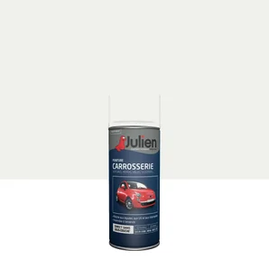 Bombe de peinture carrosserie JULIEN blanc pur RAL 37070 satiné 400 ml