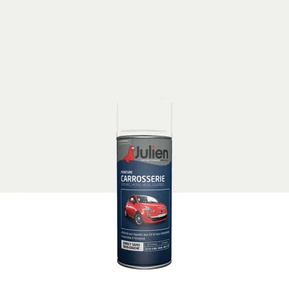 Bombe de peinture carrosserie JULIEN blanc pur RAL 37070 satiné 400 ml