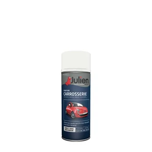 Bombe de peinture carrosserie JULIEN blanc pur RAL 37070 satiné 400 ml