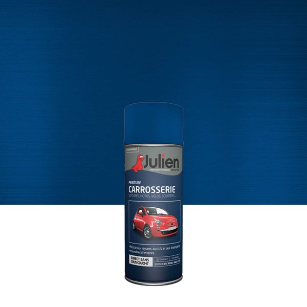 Bombe de peinture Carrosserie JULIEN bleu extrême métallisé 400 ml