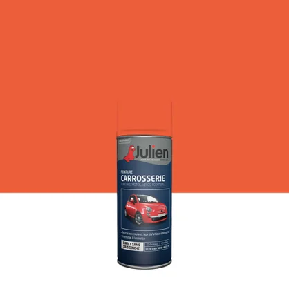 Bombe de peinture carrosserie JULIEN orange satiné 400 ml
