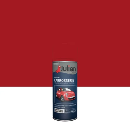 Bombe de peinture carrosserie JULIEN rouge course satiné 400 ml