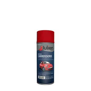 Bombe de peinture carrosserie JULIEN rouge ferrari satiné 400 ml