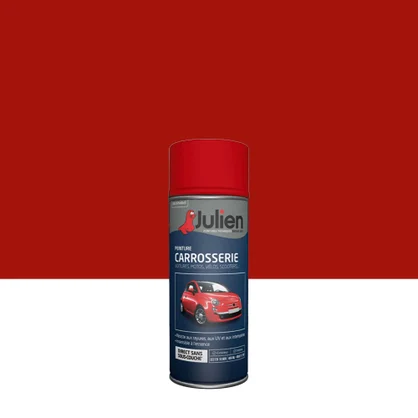 Bombe de peinture carrosserie JULIEN rouge sang satiné 400 ml