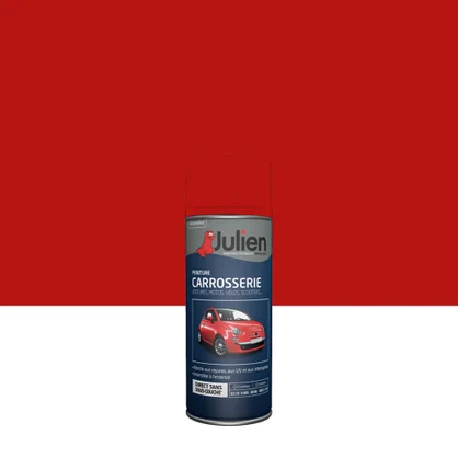 Bombe de peinture carrosserie JULIEN rouge vif satiné 400 ml