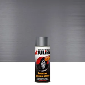 Bombe de peinture jantes JULIEN gris alu brillant 400 ml