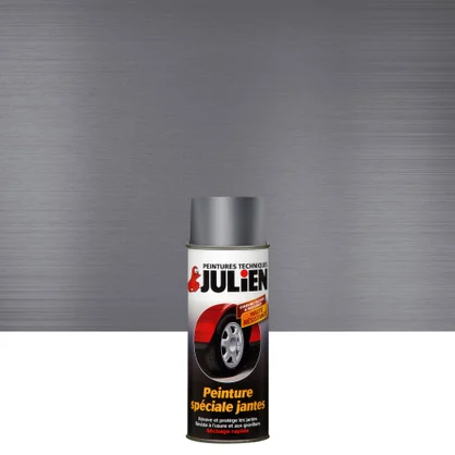 Bombe de peinture jantes JULIEN gris alu brillant 400 ml