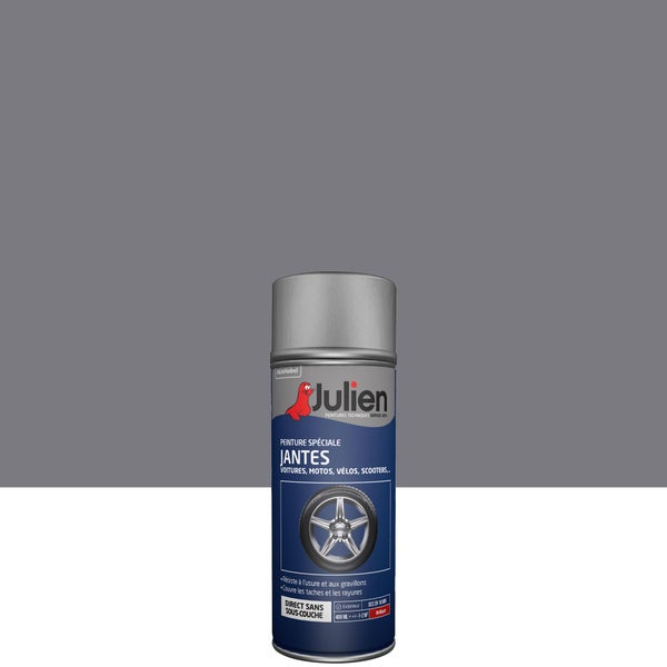 Bombe de peinture Jantes JULIEN gris brillant 400 ml