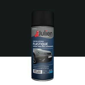 Bombe de peinture plastique JULIEN noir mat 400 ml