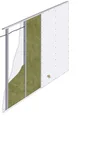 Lot de 4 rouleaux laine de verre URSA SERENITY 40 nu cloison, Ep.45mm, 8.1x0.6m, R=1.10