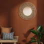 Miroir rond bamboo naturel diam. 30 cm