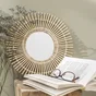 Miroir rond bamboo naturel diam. 30 cm