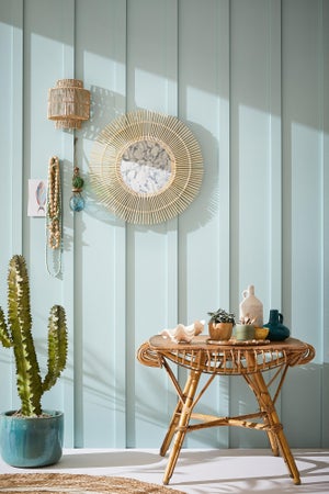 Miroir rond bamboo naturel diam. 30 cm