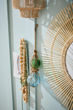 Miroir rond bamboo naturel diam. 30 cm