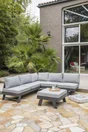 Salon bas de jardin aluminium gris anthracite Newyork DCB GARDEN, 5 personnes