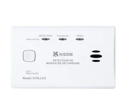 Détecteur monoxyde de carbone k10llco 10 ans kidde