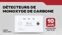 Détecteur monoxyde de carbone k10llco 10 ans kidde
