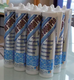 Mastic colle Ms 3000 pro bleu pour piscine