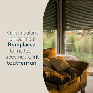 Kit remplacement moteur volets filaire SOMFY 1240385, 10 N.m diam.50 mm