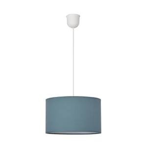 Suspension Cylindre, coton, bleu, diam.28 cm, E27