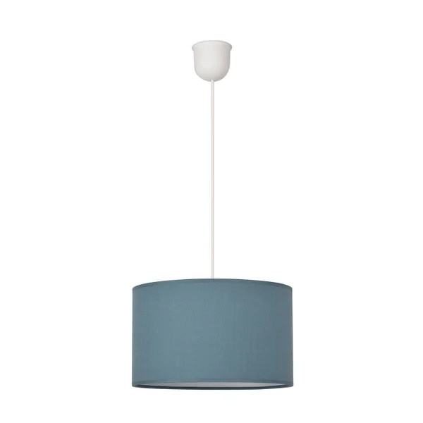 Suspension Cylindre, coton, bleu, diam.28 cm, E27