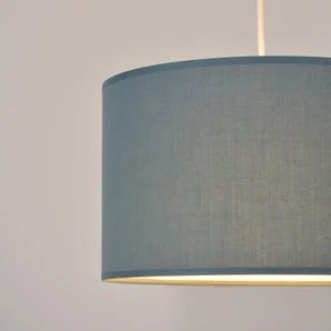 Suspension Cylindre, coton, bleu, diam.28 cm, E27