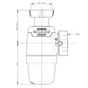 Siphon neo air evier d40 zero fuite bruit odeur WIRQUIN