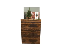 Mini sapin artificiel vert Imperial d26/h45cm 43 ptes douces sac jute
