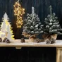 Mini sapin artificiel enneige Imperial d28/h45cm 43 ptes pvc sac jute