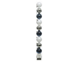 Lot de 10 boules plastiques blanc froid