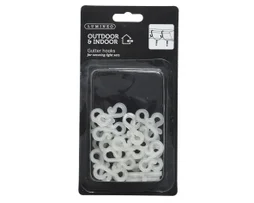 Crochet Guirlande exterieure pour gouttiere plastique blanc h1.8cm