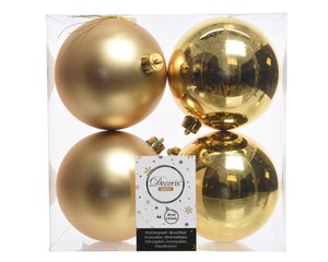 Kit 4 boules plastique or